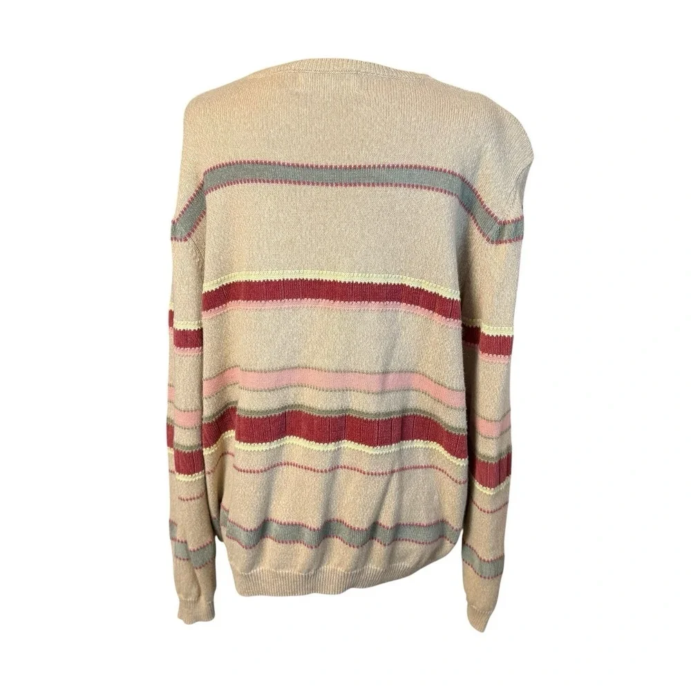 Alfred Dunner Floral Embroidered Beaded Sweater Womens XL Grannycore Cottagecore